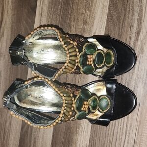 ANN Michelle  High Heels Stone/ Beaded Size 7